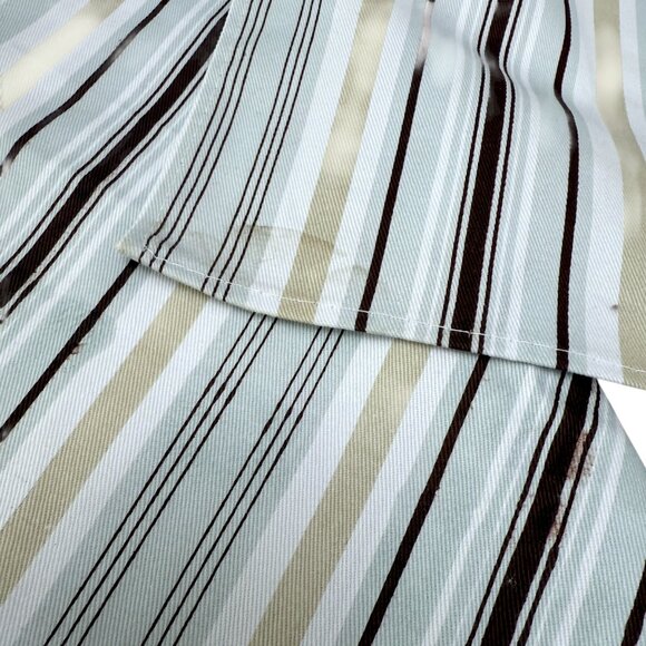 Portmeirion Stella Napkins Set of 6  Cotton Blue Brown Stripe - Picture 7 of 7